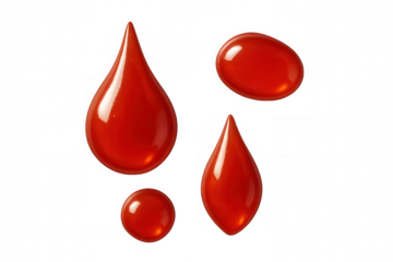 Blood dripping with realistic transparent background, perfect for medical and halloween projects