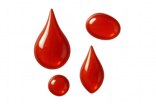 Blood dripping with realistic transparent background, perfect for medical and halloween projects