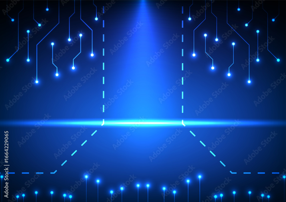 Poster abstract digital background. futuristic circuits data concept. design for business market and techno