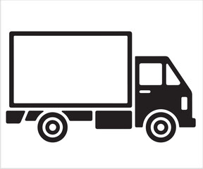 Delivery Truck Icon for Transportation and Logistics