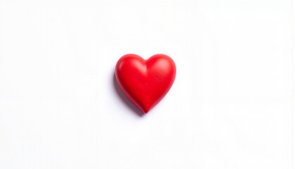 Obraz premium Red heart symbol on white background, World Hepatitis Day awareness