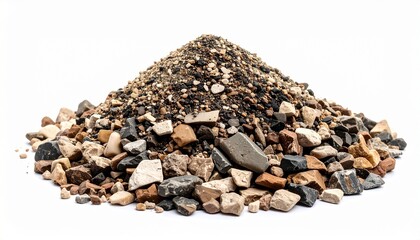 Mixed gravel and small stones in varied colors and sizes.