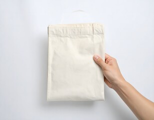 Hand Holding Brown Paper Shopping Bag Mockup