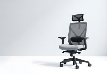 Modern gray ergonomic office chair