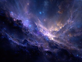 Fototapeta premium Cosmic nebula expanse. Vast space