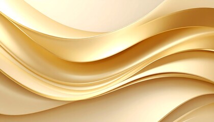Obraz premium Abstract image of flowing, golden waves on a pale background
