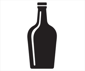 Bottle Icon, Symbol of Liquids and Containers for Packaging