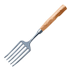 Stainless Steel Hand Fork for Home Gardening with Wood Handle.