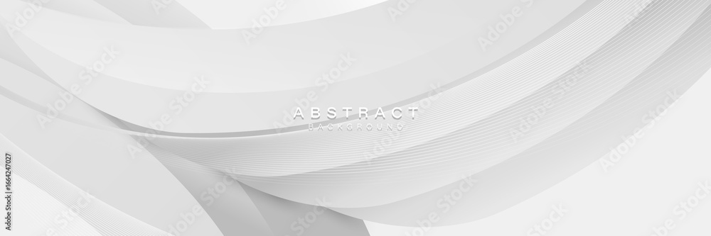 Poster white minimal dynamic curved lines abstract futuristic hi technology background with lighting effect