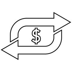 dollar icon vector illustration