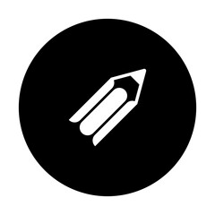 black and white illustration of pencil icon