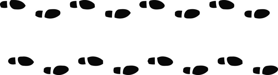 Two rows of black oval shapes with a white background creating a simple pattern