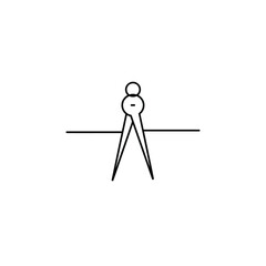 Geometric divider tool drawing measurement