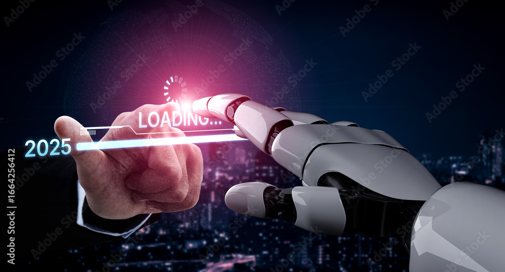 Poster ai visualizes the transition from 2025 to 2026 using smart progress tracking, predictive goal-settin