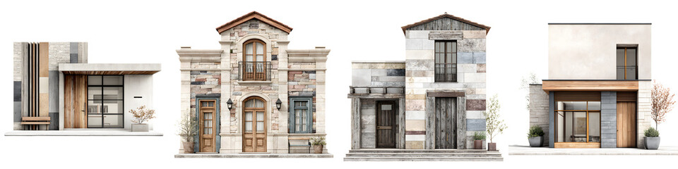 Modern and Vintage House Facades Collection