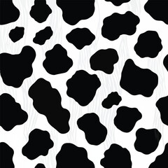 Seamless Pattern, Seamless cow pattern with black spots on a white background texture design Stock royalty free  image.