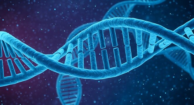 DNA double helix, scientific illustration
