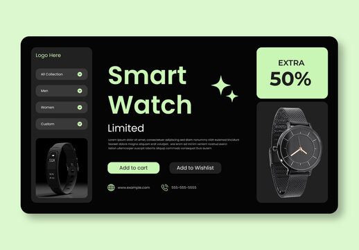 Dark Theme Landing Page Template for Product Promotion