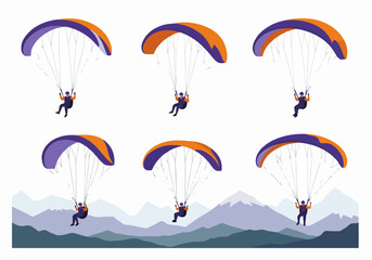 Business people shaking hands in a row