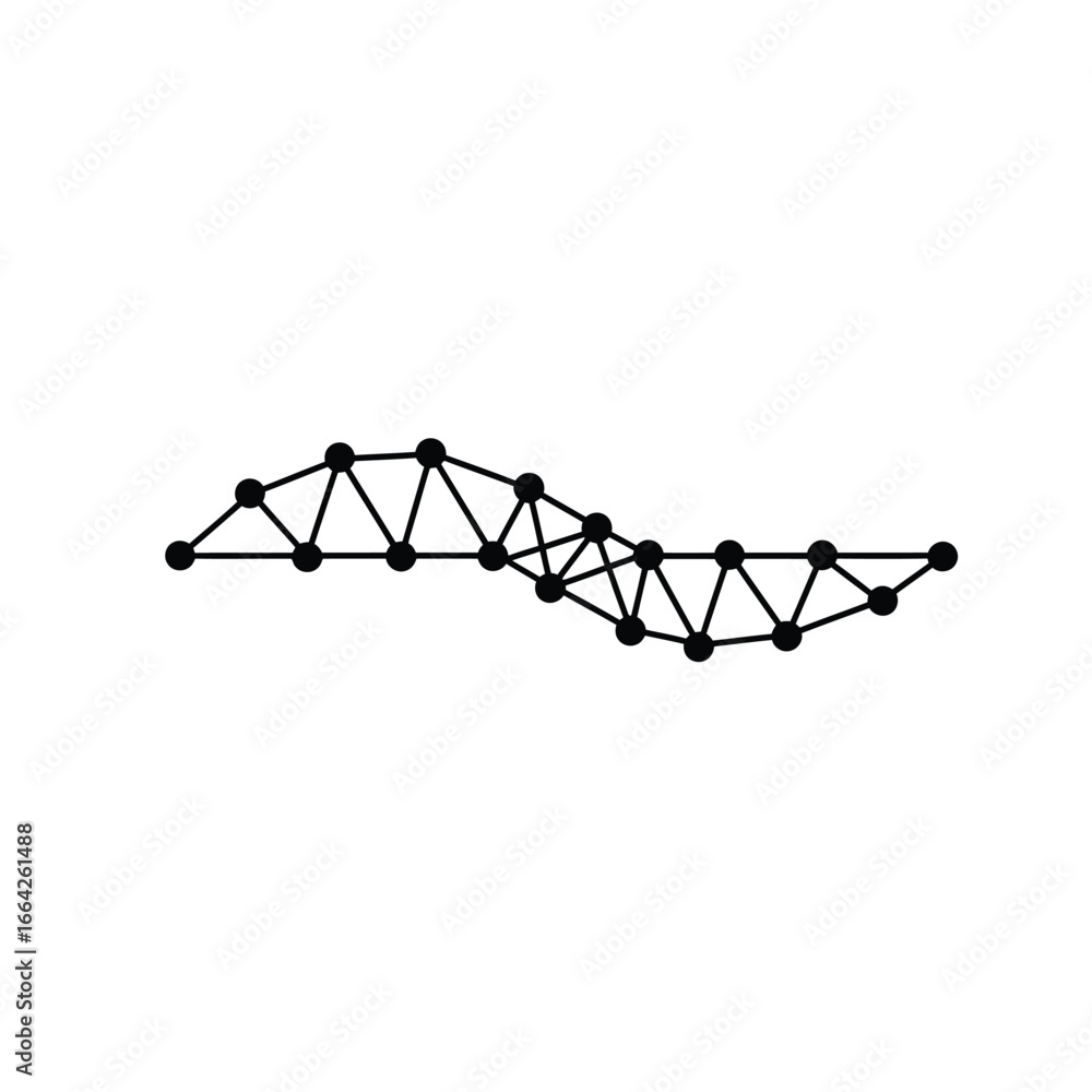 Poster black geometric network structure abstract background