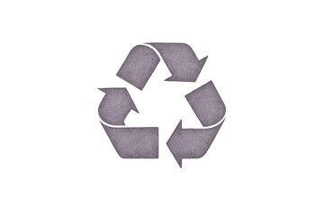 Obraz premium Recycling symbol featuring textured surface, highlighting eco-friendly message against clean transparent backdrop