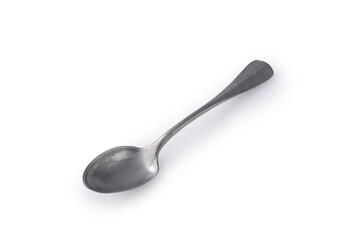 アンティークスプーン 白背景　Antique Spoon on White Background