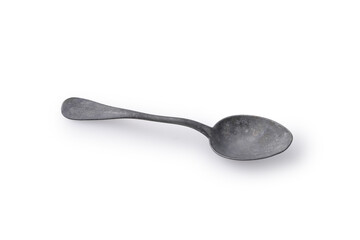 アンティークスプーン 白背景　Antique Spoon on White Background