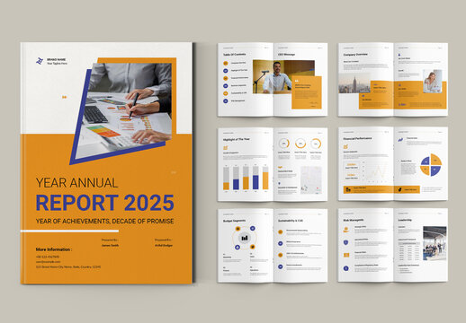 Annual Report Brochure Template Layout