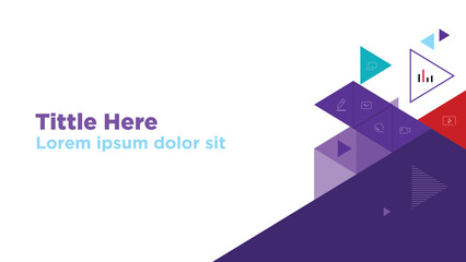 Business Presentation Template with Abstract Geometric Design and Text Placeholder