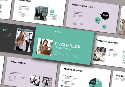 Pitch Deck Presentation Template Design Layout