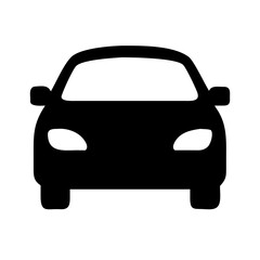 Obraz premium Car Front View Icon Simple Vector Illustration of a Vehicle