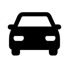 Obraz premium Simple Car Icon Front View Illustration