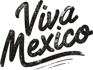 Celebratory Viva Mexico text lettering design. patriotic symbol for national holiday