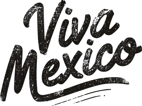 Celebratory Viva Mexico text lettering design. patriotic symbol for national holiday