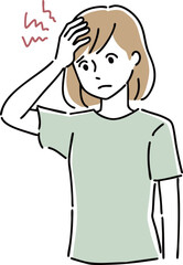 頭痛に悩む女性