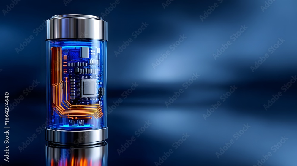 Poster cylindrical container with illuminated circuit board inside