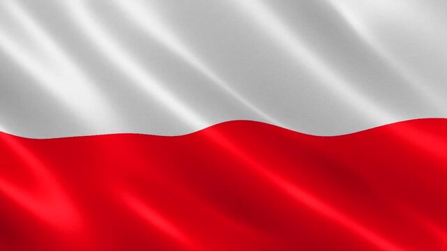 waving flag of poland
