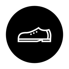black and white illustration of shoes icon