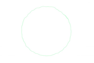 Irregular teal circle on a transparent background offers a modern and versatile design element for various creative projects