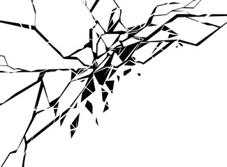 割れて砕けるイメージ