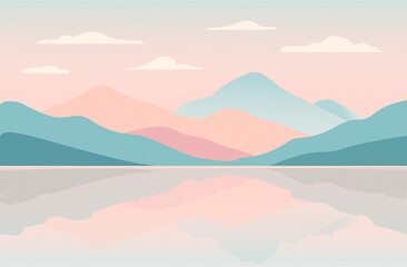 mountain landscape with clouds