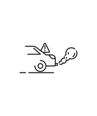 car pollution icon, vector best line icon.