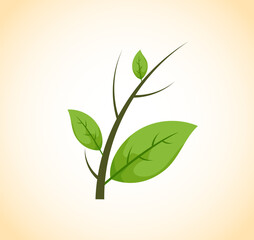 Obraz premium Green Leaf and Spring Leaf, Spring Leaf Pattern, Cherry Blossom Flowers and Sakura Blooming Flowers