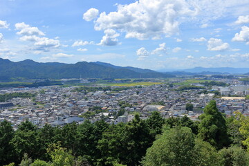 滋賀県甲賀市 古城山から見た甲賀市の風景
