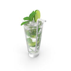 Mojito cocktail isolated on transparent background