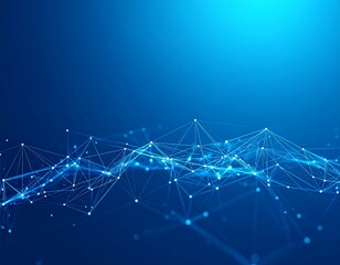 Abstract Network Connection, Blue Background