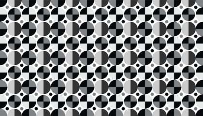 Black and white seamless optical art design