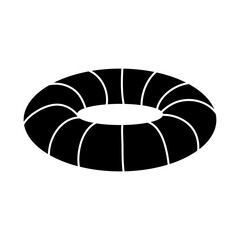 Swim ring vector icon. inflatable ring illustration sign. float symbol. inner tube logo.