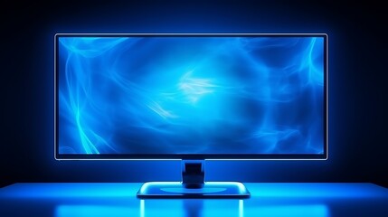 lcd monitor with blue screen