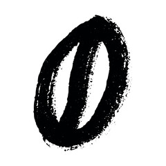 Simple hand drawn coffee bean Drink doodle Single element for print, web, design, decor